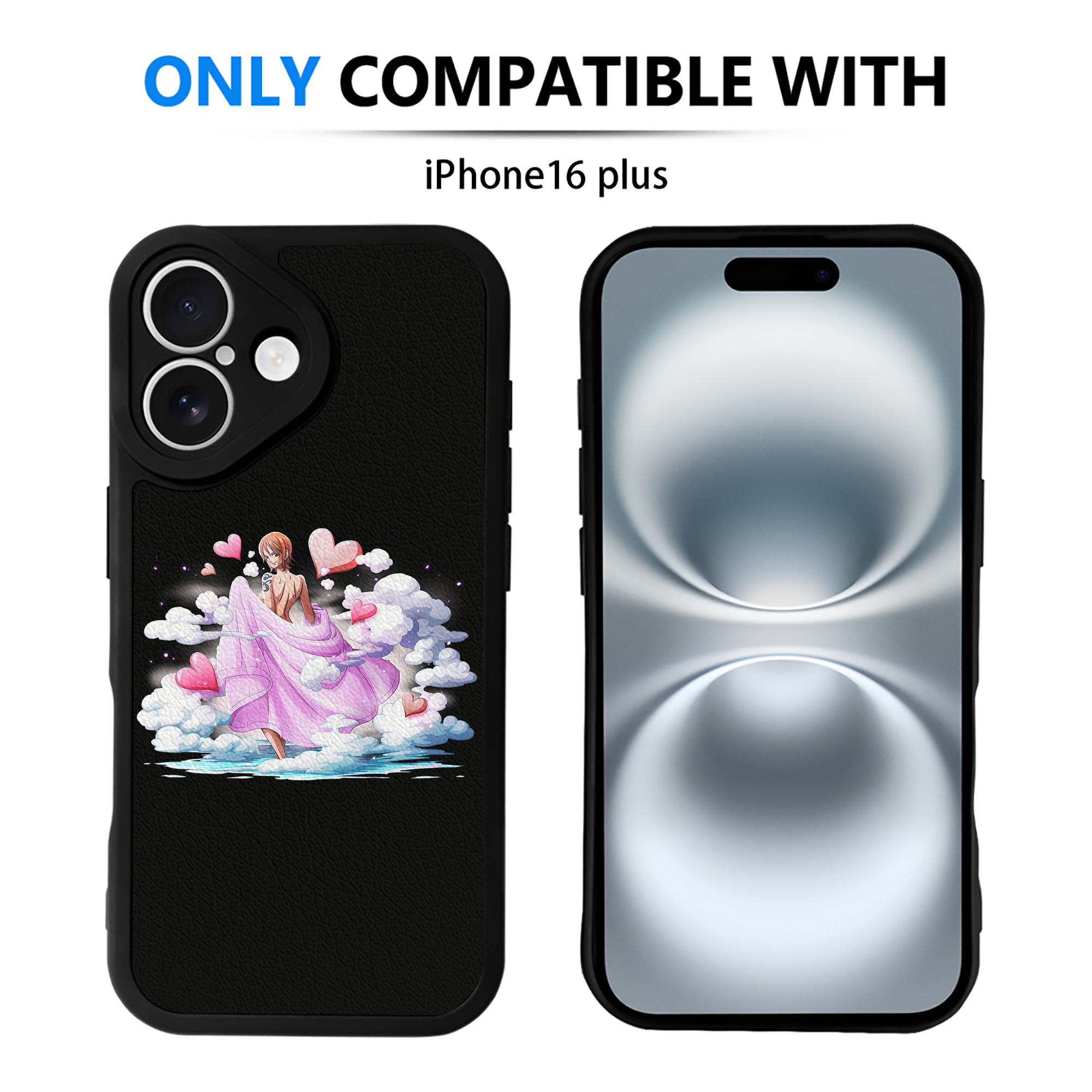 （画像用） ワンピース ナミ ONE PIECE Nami 【iPhone 16シリーズ対応】シリコンスマホケース（レザー調） 材質：シリコン
